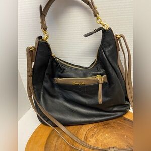 Maria Carla Leather Shoulder Hobo Bag with Coin Pouch